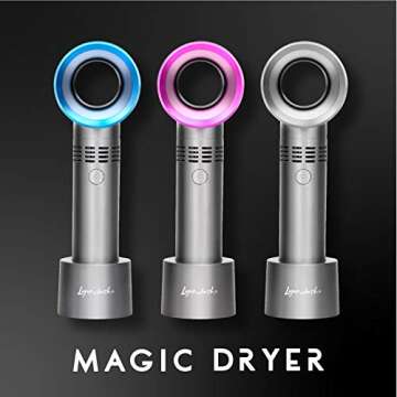 Lyon Lash Portable USB Rechargeable Bladeless Mini Fan/Air Conditioning Blower/Handheld Cooling Drye...