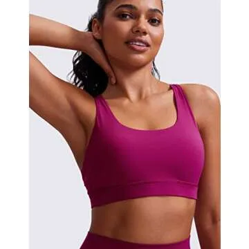 CRZ YOGA Women's Strappy Sports Bra for Active Lifestyles