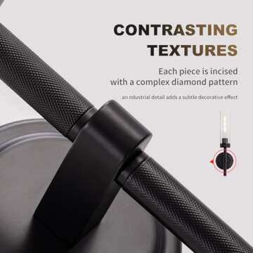 ZAUKNYA Wall Sconces Set of Two, Black Modern Knurled Sconce Wall Lights, Bathroom Sconces Vanity Wall Light Fixture with Clear Glass for Indoor Living Room Bedroom Hallway Staircase (Black 2-Pack)