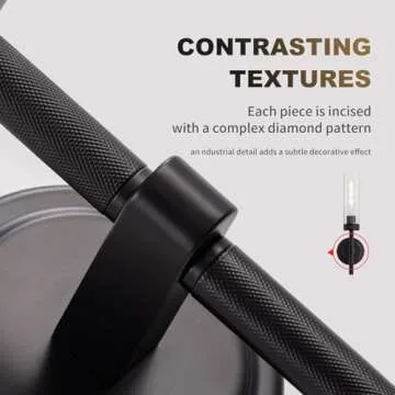 ZAUKNYA Wall Sconces Set of Two, Black Modern Knurled Sconce Wall Lights, Bathroom Sconces Vanity Wall Light Fixture with Clear Glass for Indoor Living Room Bedroom Hallway Staircase (Black 2-Pack)