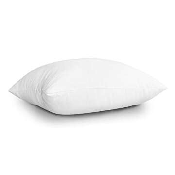 EDOW Throw Pillow Inserts, Set of 2 Lightweight Down Alternative Polyester Pillow, Couch Cushion, Sham Stuffer, Machine Washable. (White, 24x24)