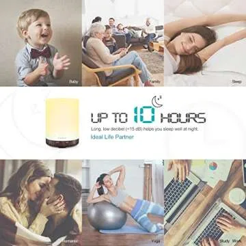 ASAKUKI 300ML Essential Oil Diffuser, Quiet 5-in-1 Premium Humidifier, Home Fragrance Aroma Diffuser with 7 LED Color Changing Light and Auto-Off Switch -Dark Brown