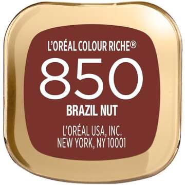 L’Oréal Paris Hydrating Satin Lipstick, Brazil Nut 1 Count
