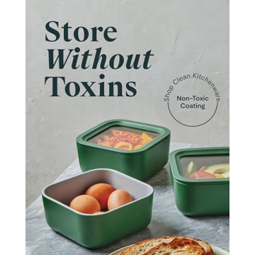 Caraway Glass Food Storage Container - Non Toxic & Stylish