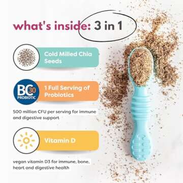 Superseed Organic Milled Chia Seed with VITAMIN D + PROBIOTICS, Omega-3s Prebiotic Fiber Protein, Se...