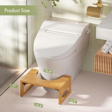 Bamboo Toilet Stool for Enhanced Bathroom Comfort
