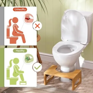 Bamboo Toilet Stool for Enhanced Bathroom Comfort