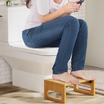 Bamboo Toilet Stool for Enhanced Bathroom Comfort