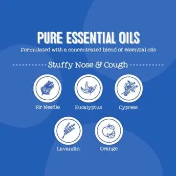 Oilogic Stuffy Nose and Cough Vapor Bath Relief for Babies & Toddlers, Essential Oil Breathe Blend - Naturally Soothes with 100% Pure Lavandin, Orange, Eucalyptus Oil & More - 266ml (9 fl oz)