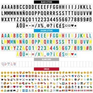 Cinema Light Box with 400 Letters, Symbols & Emojis & 2 Markers, USB Included - BONNYCO | Led Light Box Home Decor, Room Decor | Light Up Sign Novelty Gifts Christmas & Birthdays | Marquee Light Box