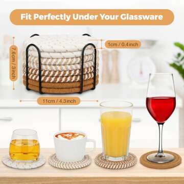 Farmhouse Coasters, Fall Decor, Home Decor Clearance, Dome Decor Aesthetic, Fall Kitchen Decor, Home...