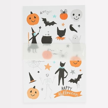 Enhance Your Halloween with Meri Meri Silver Foil Temporary Tattoos