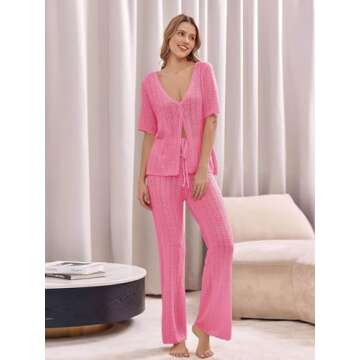 Chic Summer 2 Piece Crochet Swimsuit Cover up Set