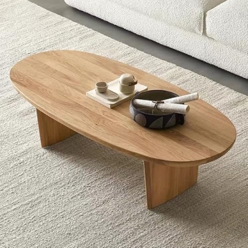 CraftThink Modern Solid Wood Coffee Table for Living Room