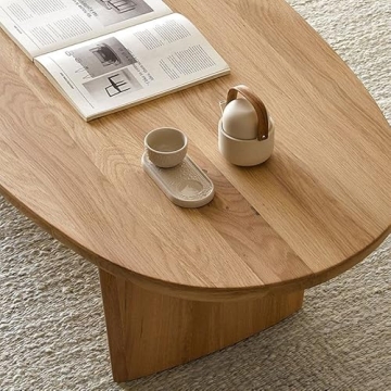 CraftThink Modern Solid Wood Coffee Table for Living Room