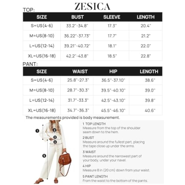 ZESICA Women's 2 Piece Outfits Set Casual Long Sleeve Knit Pullover Top and Wide Leg Pants Sweatsuit Lounge Sets,Cream,Medium