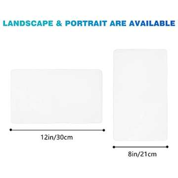 12” X 8”Whiteboard Magnetic Dry Erase Board Self Adhesive for Any Smooth Surface with New Stain Resistant Technology,Home Kitchen Fridge Shopping List and Office Notice Board