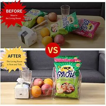 Set of 6 Stackable Refrigerator Organizers for Ultimate Efficiency