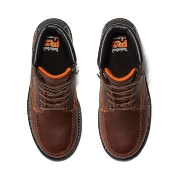 Timberland PRO Men's Gridworks 6 Inch Alloy Safety Toe Waterproof Industrial Wedge Work Boot, Brown-2024 New, 10.5