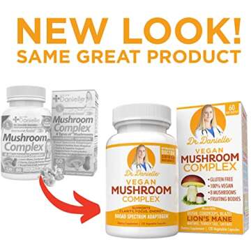Best Organic Mushroom Complex - Immune Assist Support - Lion's Mane, Cordyceps and Reishi - Adaptoge...