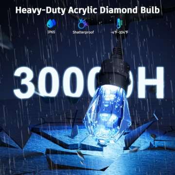 XMCOSY Smart Outdoor String Lights - 40 Color Changing Bulbs