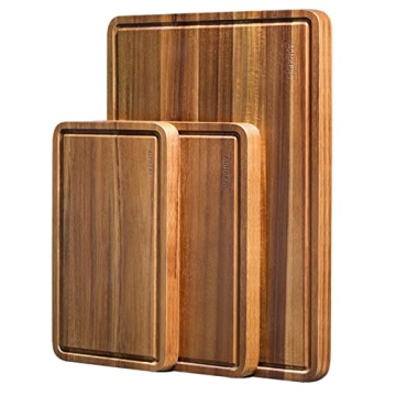 Wood Cutting Boards Set for Kitchen - Durable & Stylish