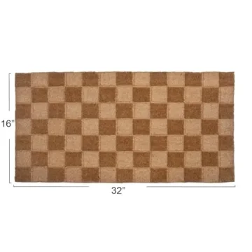 Creative Co-Op Engraved Coir Doormat | Stylish & Sturdy