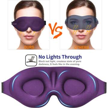 MZOO Contoured Sleep Eye Mask for Men & Women