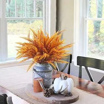 Uieke 12PCS Artificial Boston Ferns for Fall Decor