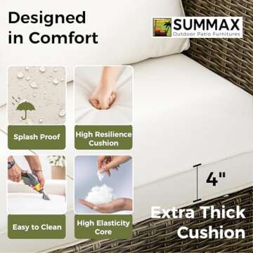 Summax 6-Piece Patio Furniture Set for Outdoor Living