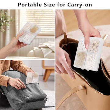 FYY Daily Pill Organizer with Secure Magnetic Closure