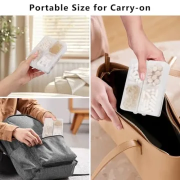 FYY Daily Pill Organizer with Secure Magnetic Closure