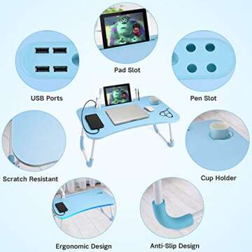 Slendor Foldable Laptop Desk - Portable & Practical for All