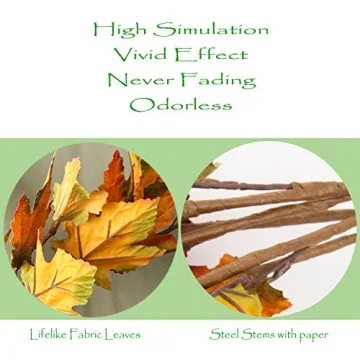 JD Artificial Fall Flower Maple Branches for Home Decor