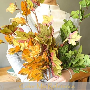 JD Artificial Fall Flower Maple Branches for Home Decor