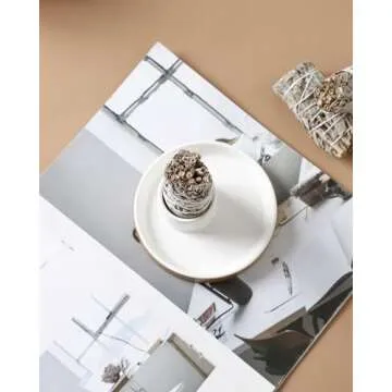 Ceramic Incense Holder for White Sage and Palo Santo Sticks