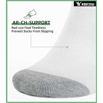 KEECOW Performance No Show Cushion Socks for All
