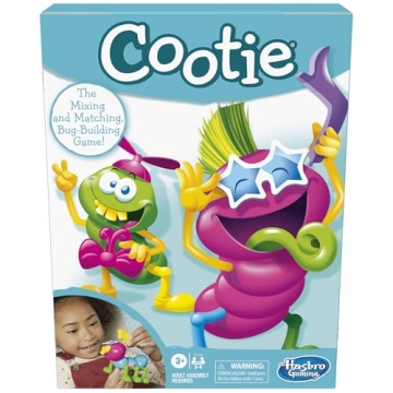 Hasbro Gaming Cootie Mixing and Matching Bug-Building Game | 2-4 Players | Easy Preschool Board Game...