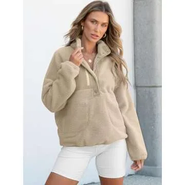 Warm Fleece Sherpa Pullover for Women | Cozy Winter Jacket