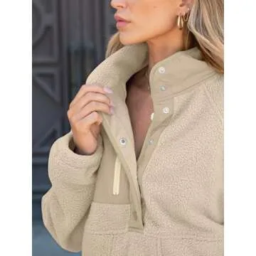 Warm Fleece Sherpa Pullover for Women | Cozy Winter Jacket