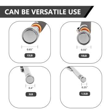 Mulwark 5 pcs Telescoping Magnetic Pickup Tool with Strong Pull Force: Non-Slip Extendable Magnet Pickup Tool: Telescopic Magnetic Pick-Up Tool with Extra Strong Magnet: Extendable Magnet Stick