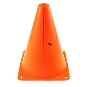 20 PCS 7 Inch Plastic Agility Cones for Kids-Mini Traffic Safety Cones-Construction Agility Cones for Party,Drills,Basketball,Soccer,5 colors