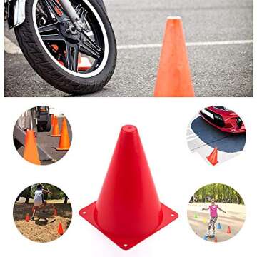 20 PCS 7 Inch Plastic Agility Cones for Kids-Mini Traffic Safety Cones-Construction Agility Cones for Party,Drills,Basketball,Soccer,5 colors