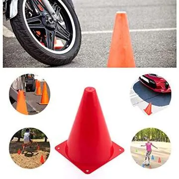 Durable 20 PCS 7 Inch Agility Cones for Kids Outdoor Fun
