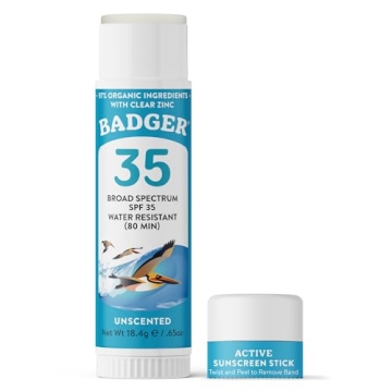 Badger SPF 35 Sunscreen Stick for Face - Organic & Reef Friendly