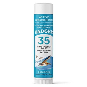 Badger SPF 35 Sunscreen Stick for Face - Organic & Reef Friendly