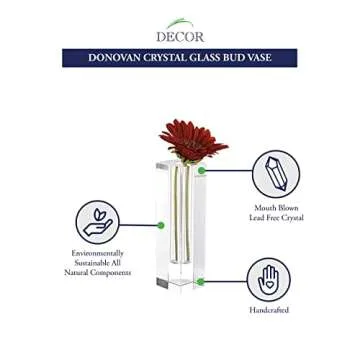 Authentic Badash Donovan Crystal Bud Vase for Elegant Decor