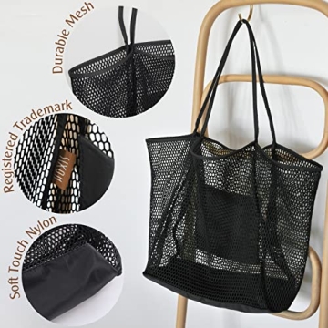 Stylish HOXIS Large Mesh Beach Tote for Every Occasion