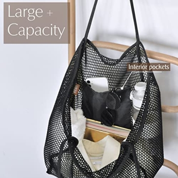 Stylish HOXIS Large Mesh Beach Tote for Every Occasion