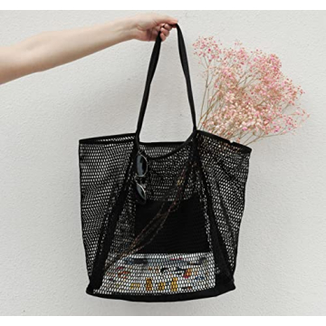 Stylish HOXIS Large Mesh Beach Tote for Every Occasion